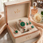 5Pcs Women’s Luxury Watch Jewelry Set – Water Resistant Quartz Watch For Girls. - Image 3