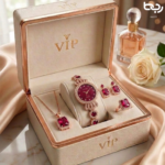 5Pcs Women's Luxury Watch Jewelry Set - Water Resistant Quartz Watch For Girls.